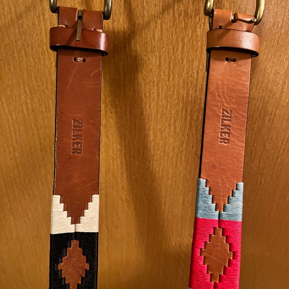 Zilker Belts. Austin TX. Argentinian style embroidered belts SIZE 42